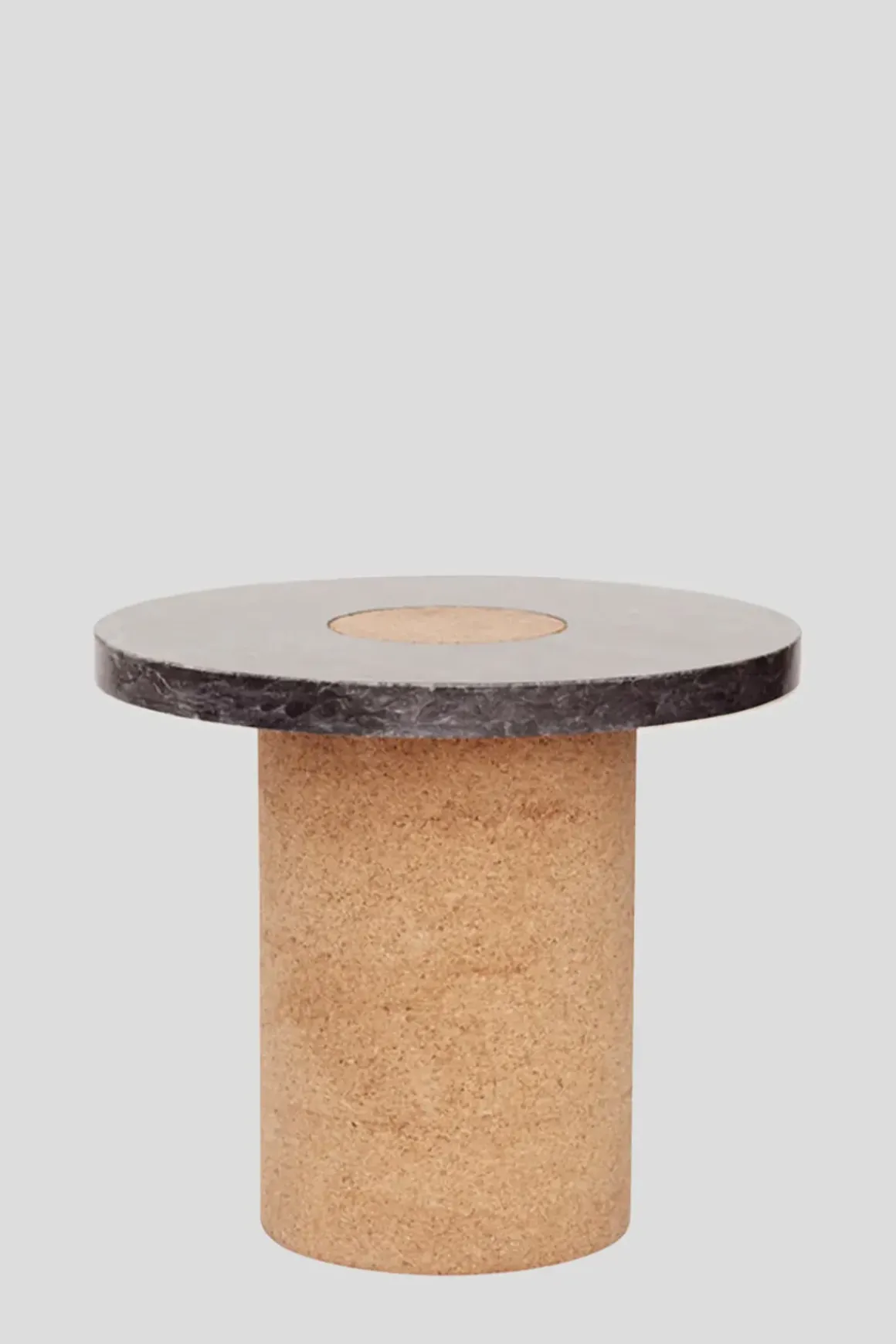Sidebord - Sintra h33cm dia39cm Black Marmor/Cork