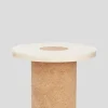 Sidebord - Sintra h33cm dia39cm White Marmor/Cork