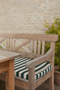 Sittepute - Til Drachmann Benk 200 Light Apricot/Dark Green Stripe