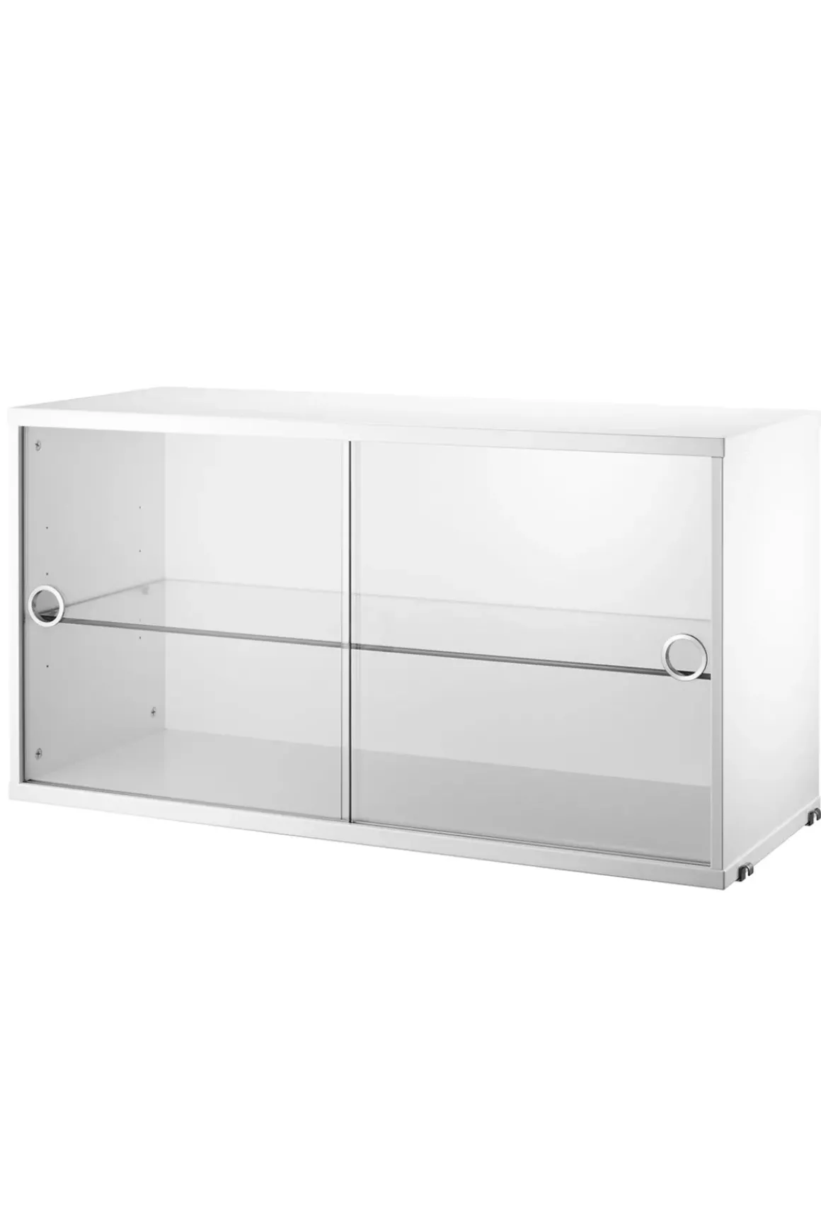 Skap - Glassdører 78x30x42 Hvit