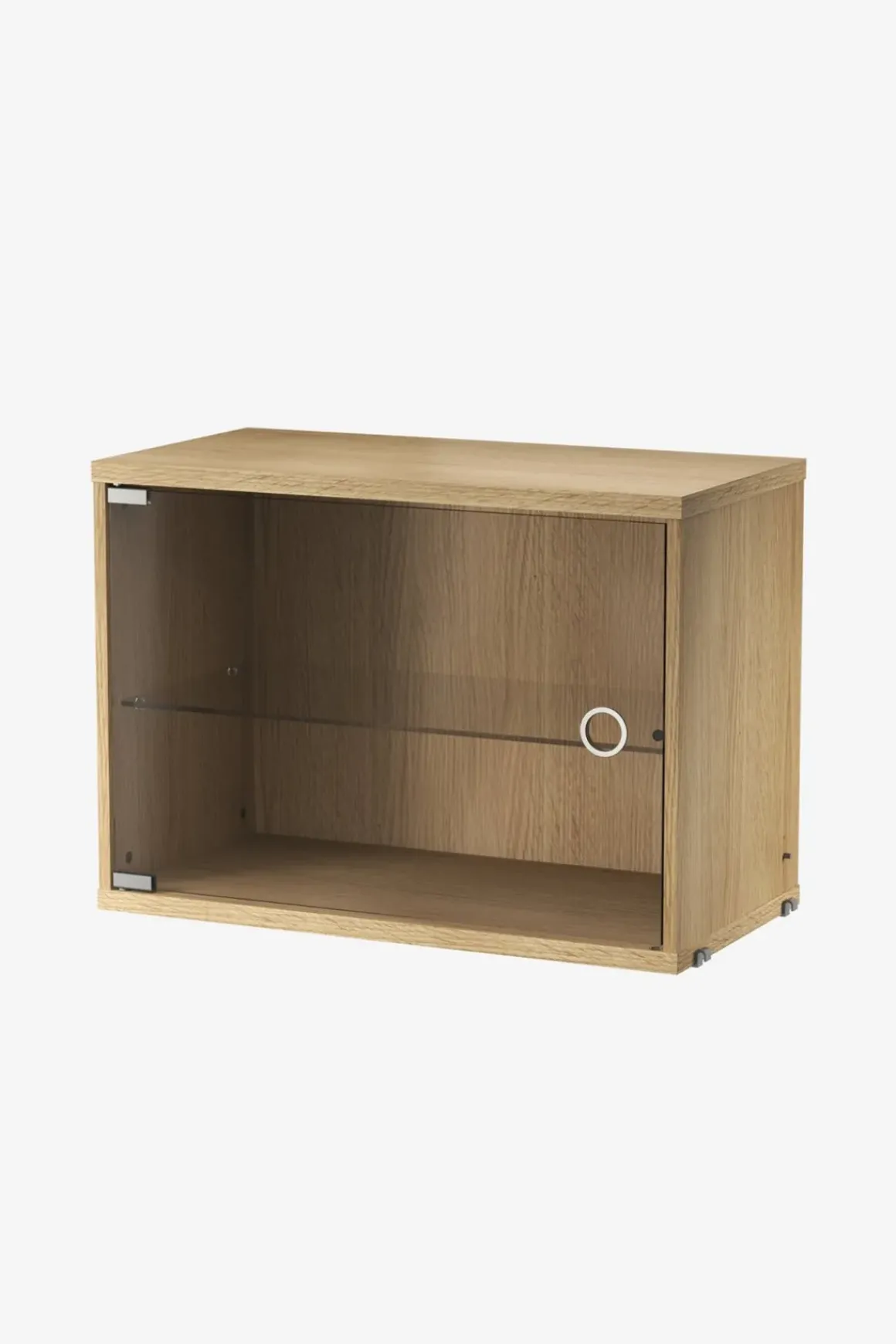 Skap - Vitrineskap Hengslet Glassdør 58x30x42 Eik