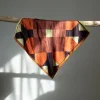 Skjerf - Pinwheel Print Silk Plum