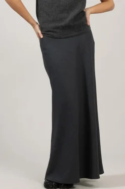 Skjørt - Bias Cut Maxi Charcoal Grey