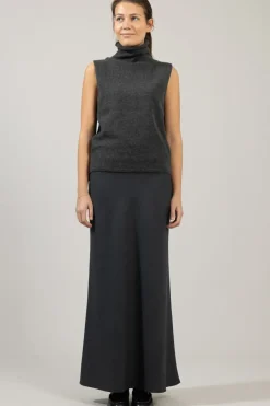 Skjørt - Bias Cut Maxi Charcoal Grey
