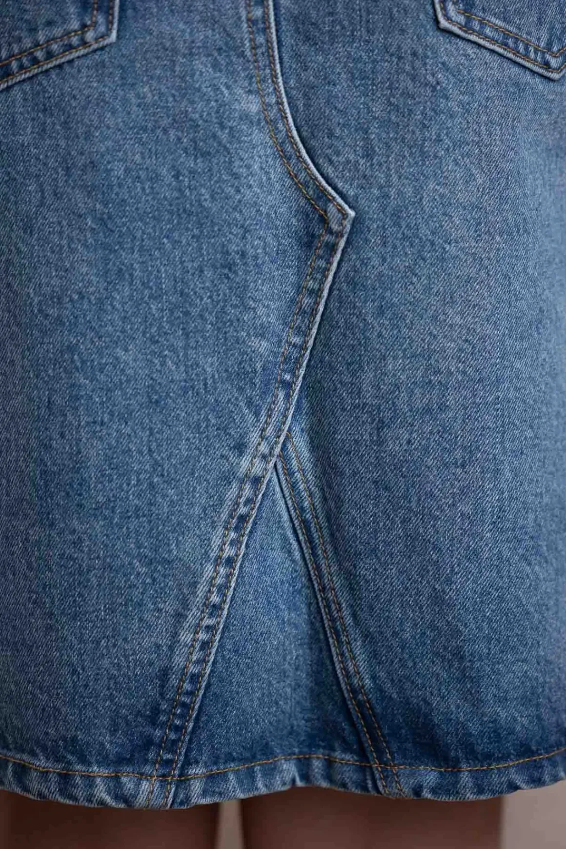 Skjørt - Denim A-Line Skirt Stonewashed Blue