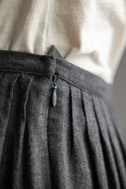 Skjørt - Naama Thin Wool Dark Grey
