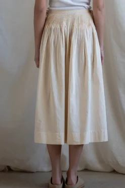 Skjørt - Pleated Cotton Linen