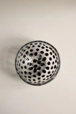 Skål - Sorte Prikker 9cm Glass