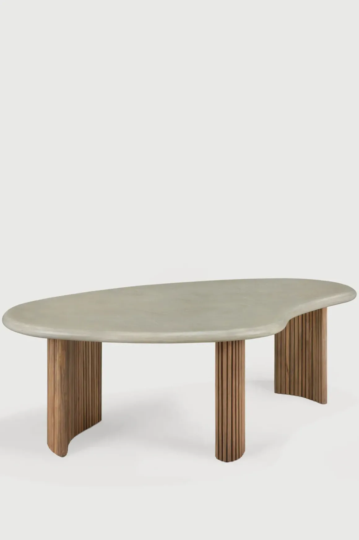 Sofabord - Boomerang Outdoor L126cm Concrete/Teak
