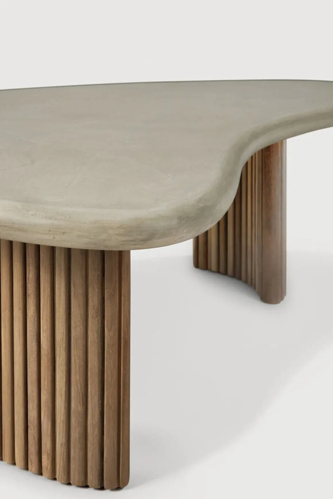 Sofabord - Boomerang Outdoor L126cm Concrete/Teak
