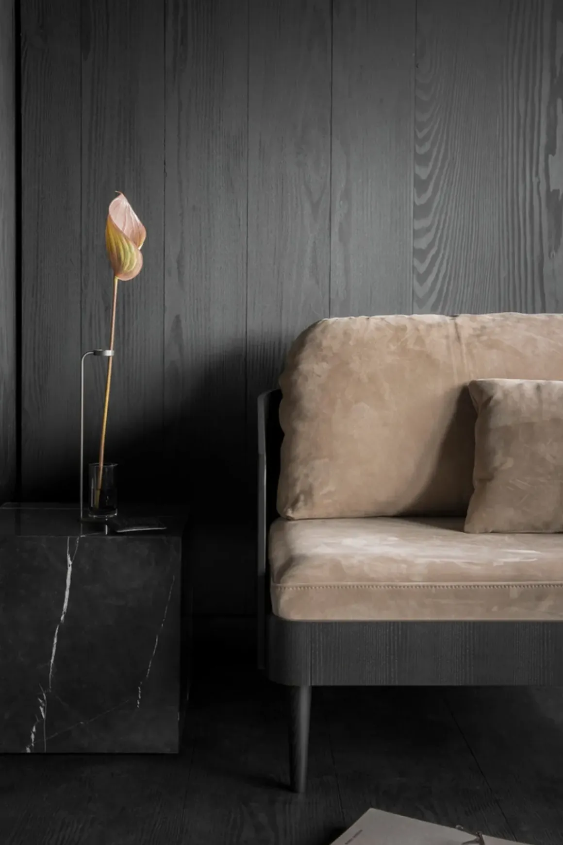 Sofabord - Plinth Cubic 40x40xh39cm Black Marble