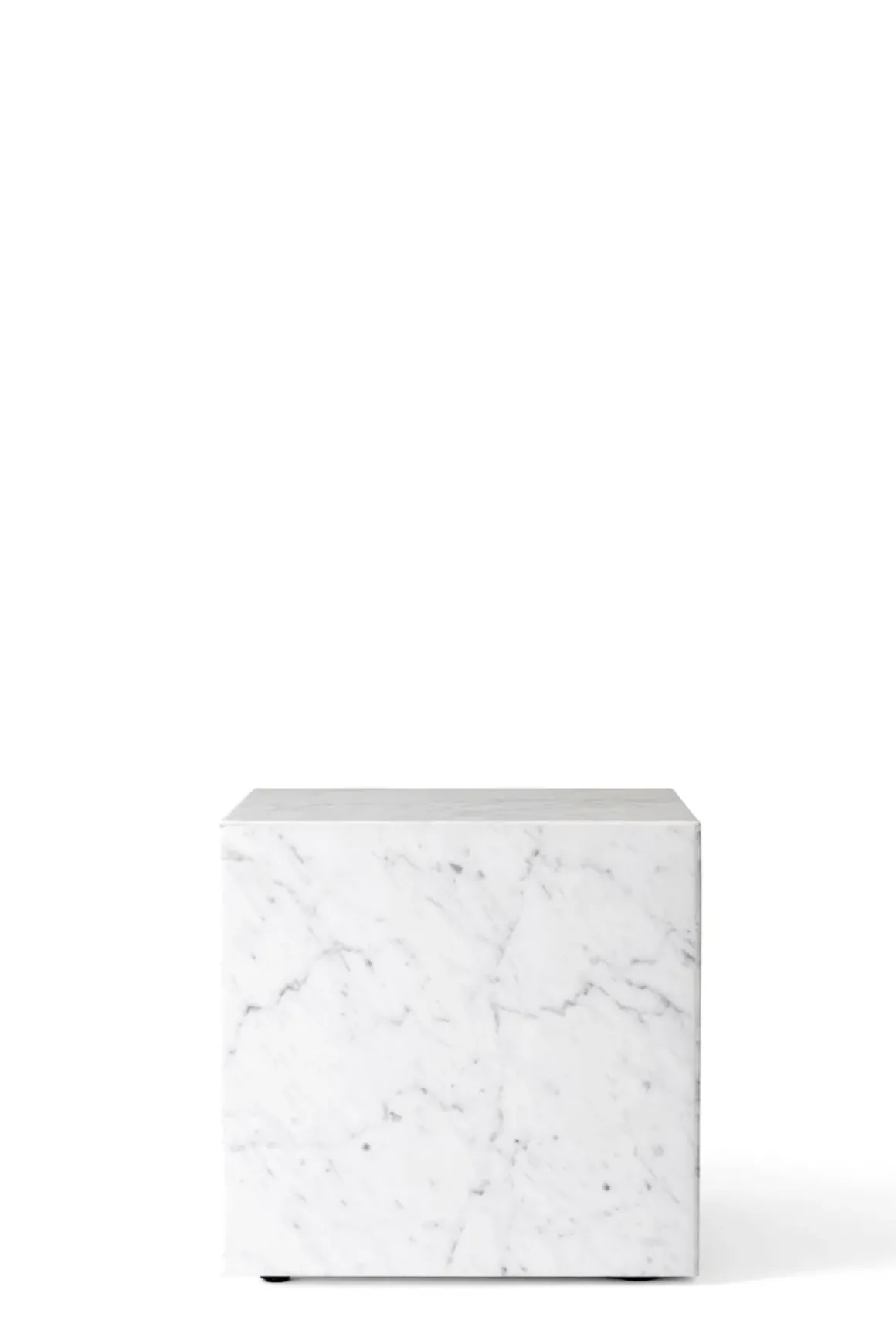 Sofabord - Plinth Cubic 40x40xh39cm White Marble