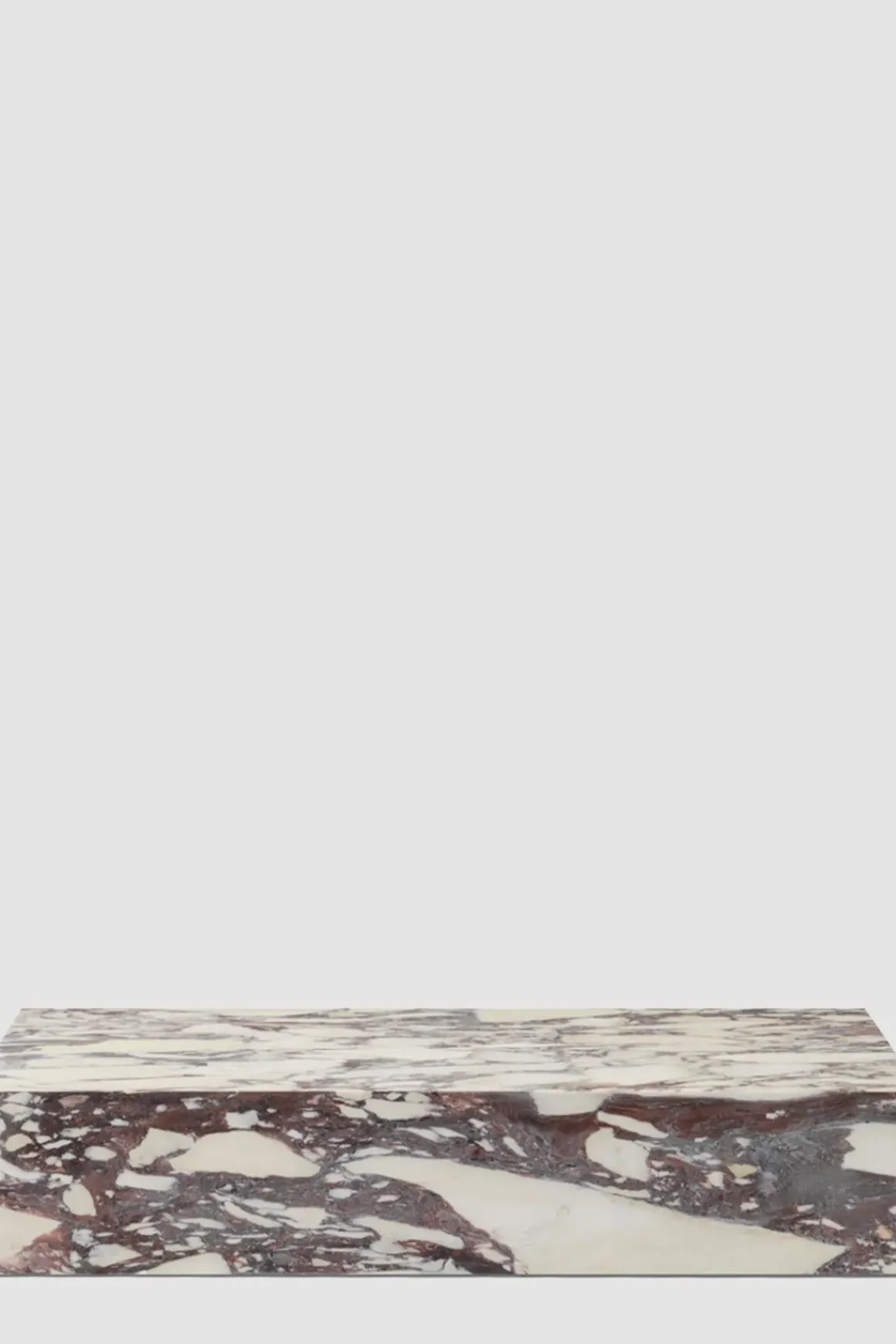 Sofabord - Plinth Grand 76x137xH27,5cm Calacatta Viola