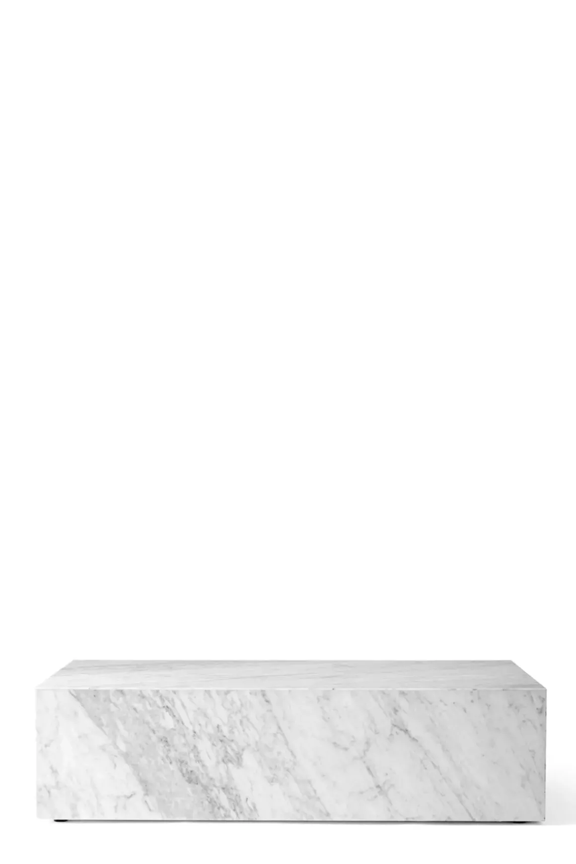 Sofabord - Plinth Low 60x100xh27cm White Marble