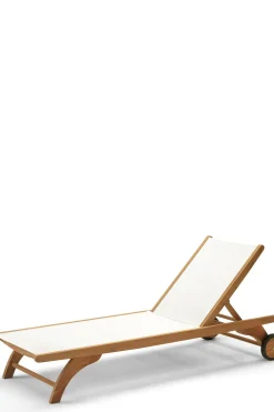 Solseng - Columbus 76x200cm Teak/Hvit