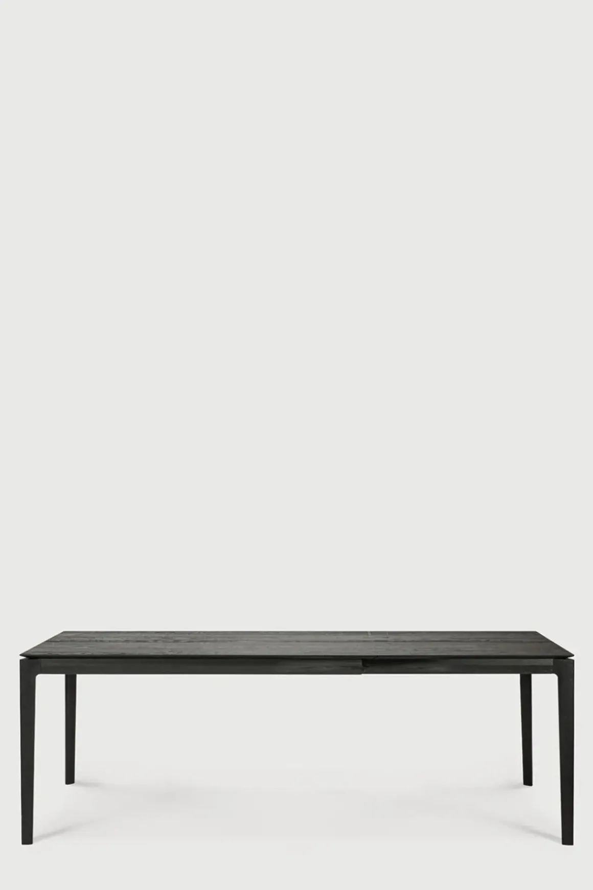 Spisebord - Bok m/Ileggsplate 140/220x90xH76cm Sort Lakkert Eik