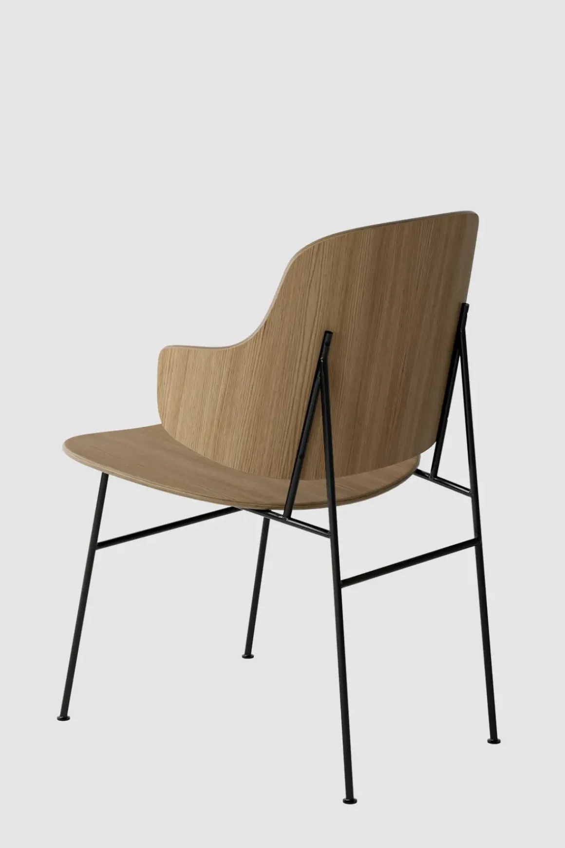 Spisestol - The Penguin Black Steel, Natural Oak
