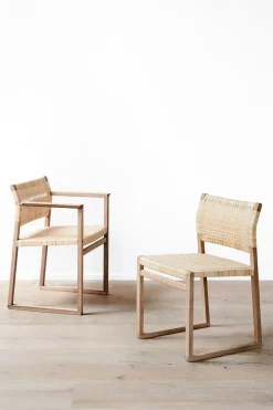 Spisestuestol - BM 61 3261 Oljet Eik / Flettet Rattan