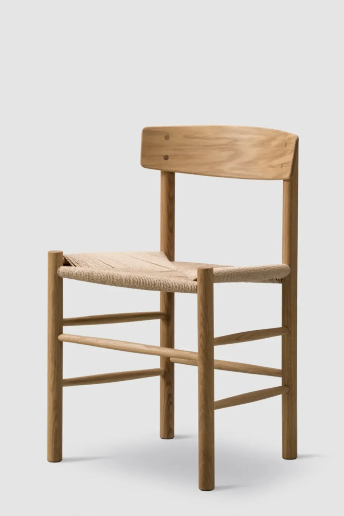 Spisestuestol - J39 Folkestolen Oljet Eik / Naturfarget Papirgarn