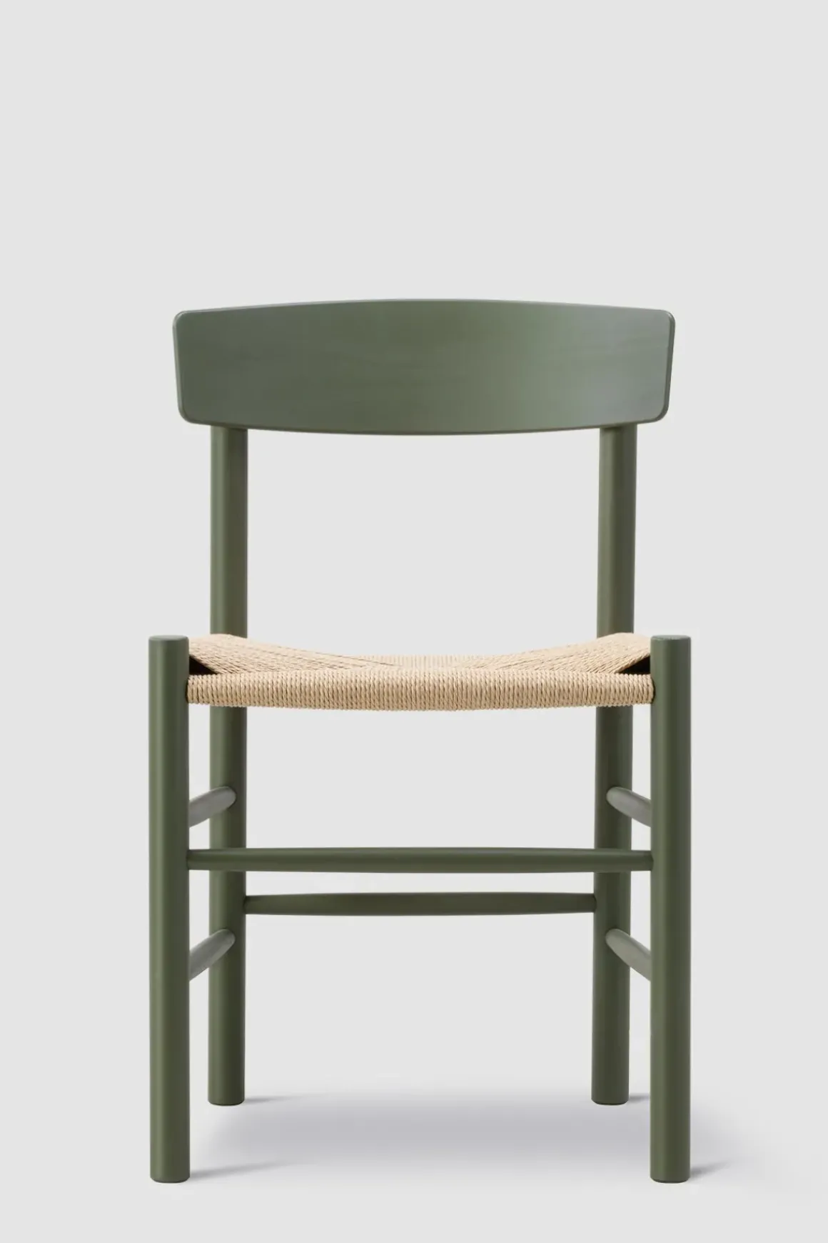 Spisestuestol - J39 Folkestolen Bøk Khaki Grønn/ Naturfarget Papirgarn