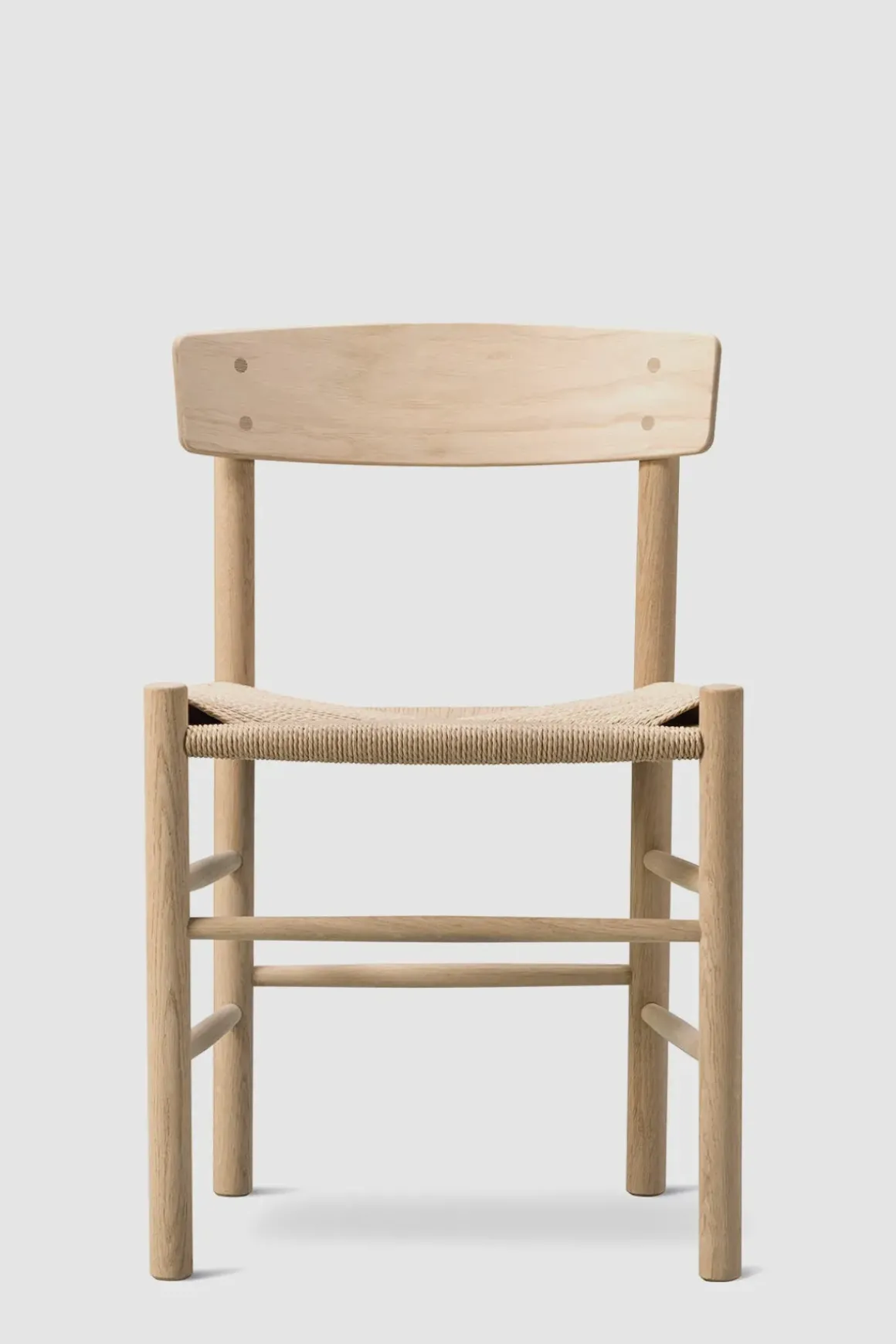 Spisestuestol - J39 Folkestolen Såpet Eik / Naturfarget Papirgarn
