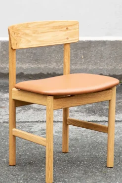 Spisestuestol - Mogensen Model 3236 Oljet Eik / 75 Cognac Lær