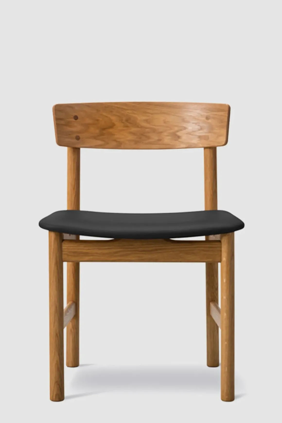 Spisestuestol - Mogensen Model 3236 Oljet Eik / 88 Sort Lær