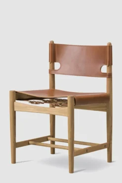 Spisestuestol - Spanish Dining Chair 3237 u/Arml. Oljet Eik / Cognac Lær