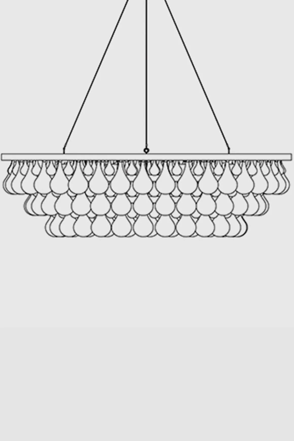 Taklampe - Arctic Pear Chandelier Round Dia90cm