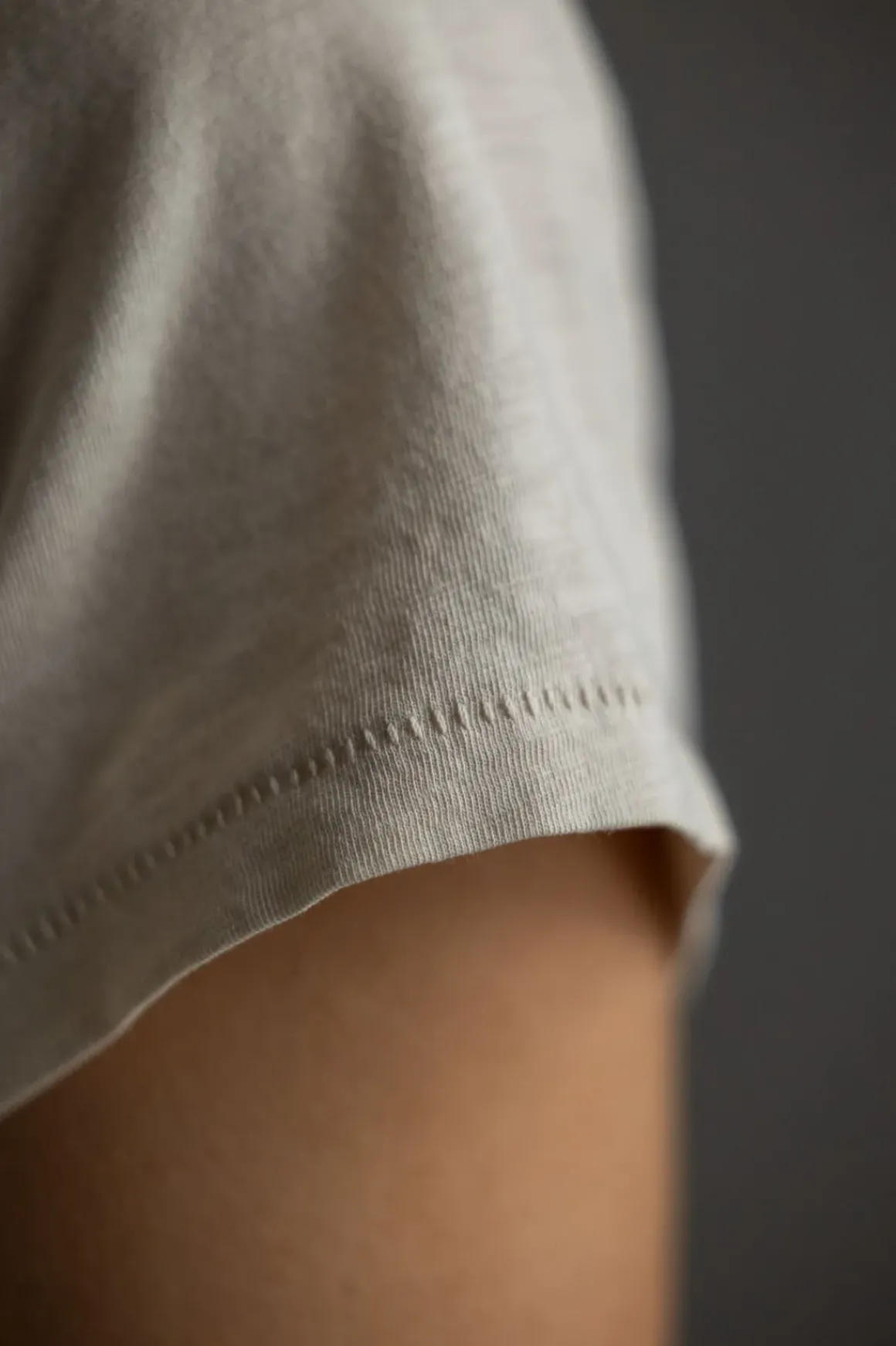 T-Skjorte - The Slub Tee Warm Grey
