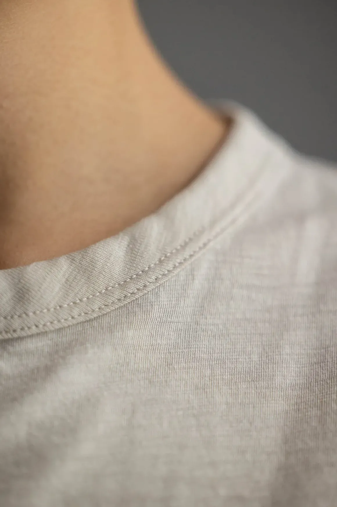 T-Skjorte - The Slub Tee Warm Grey