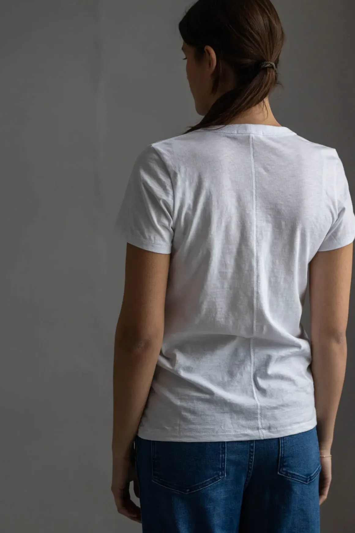 T-Skjorte - The Slub Vee Bright White