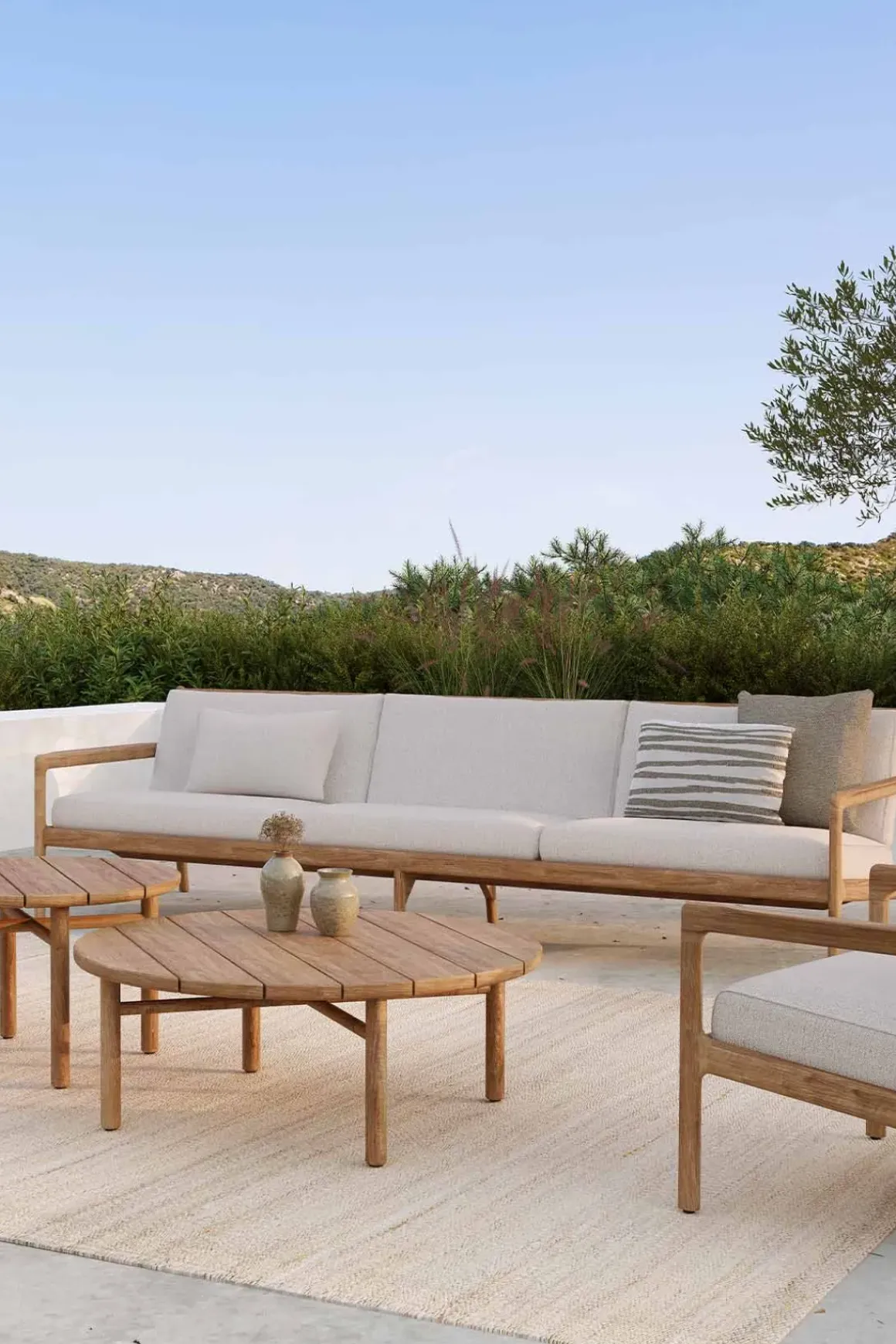 Utesofa - Jack outdoor 3-seter Off-White Teak