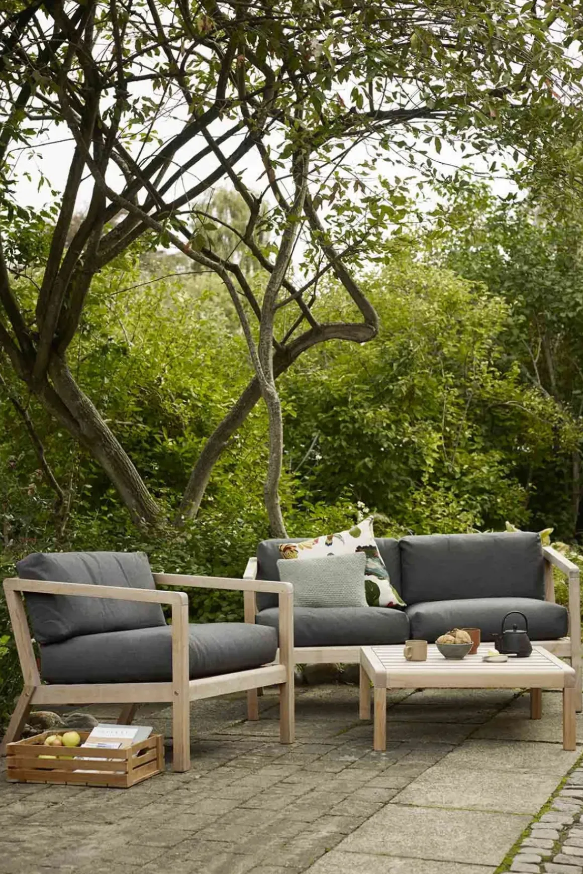 Utesofa - Virkelyst 2-Seter Teak/Charcoal