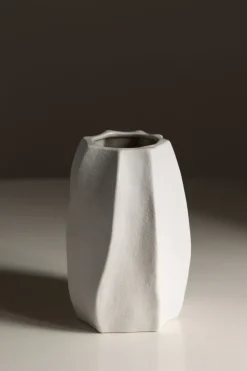Vase - Struktur H23cm Naturhvit